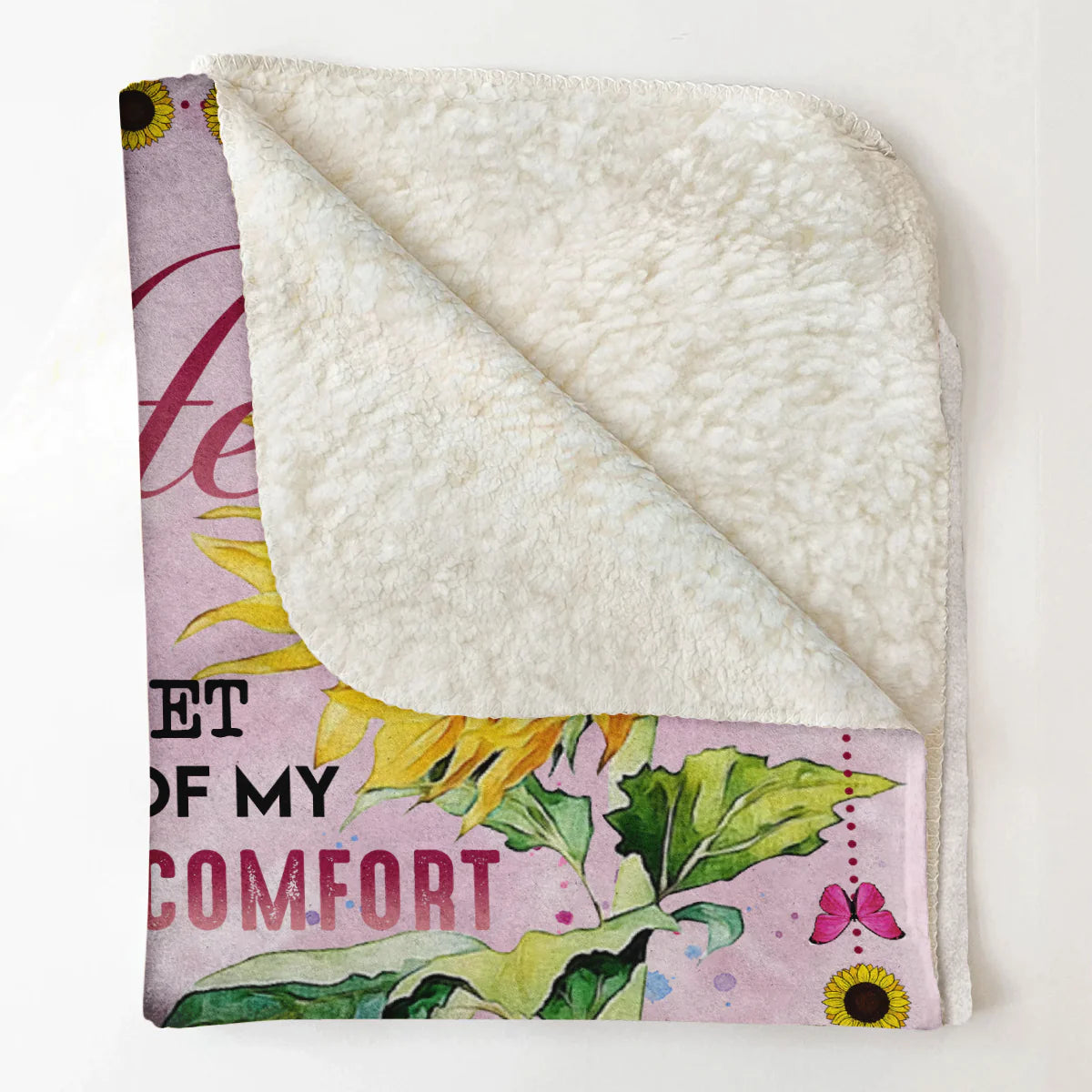 Gift For Daughter Blanket, To My Daughter Butterfly Sunflower You Will Always Be My Baby Girl - Love From Mom