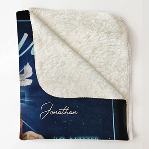 Personalized Blankets With Names And Pictures - To My Wife No Matter How Hard Life May Seem - Husband To Wife, Mother's Day Gift For Wife