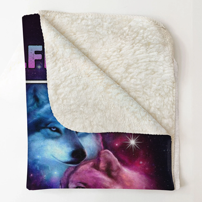 Best Valentine Gift For Girlfriend,  Wolf Couple To My Girlfriend You Mean The World To Me - Love From Boyfriend