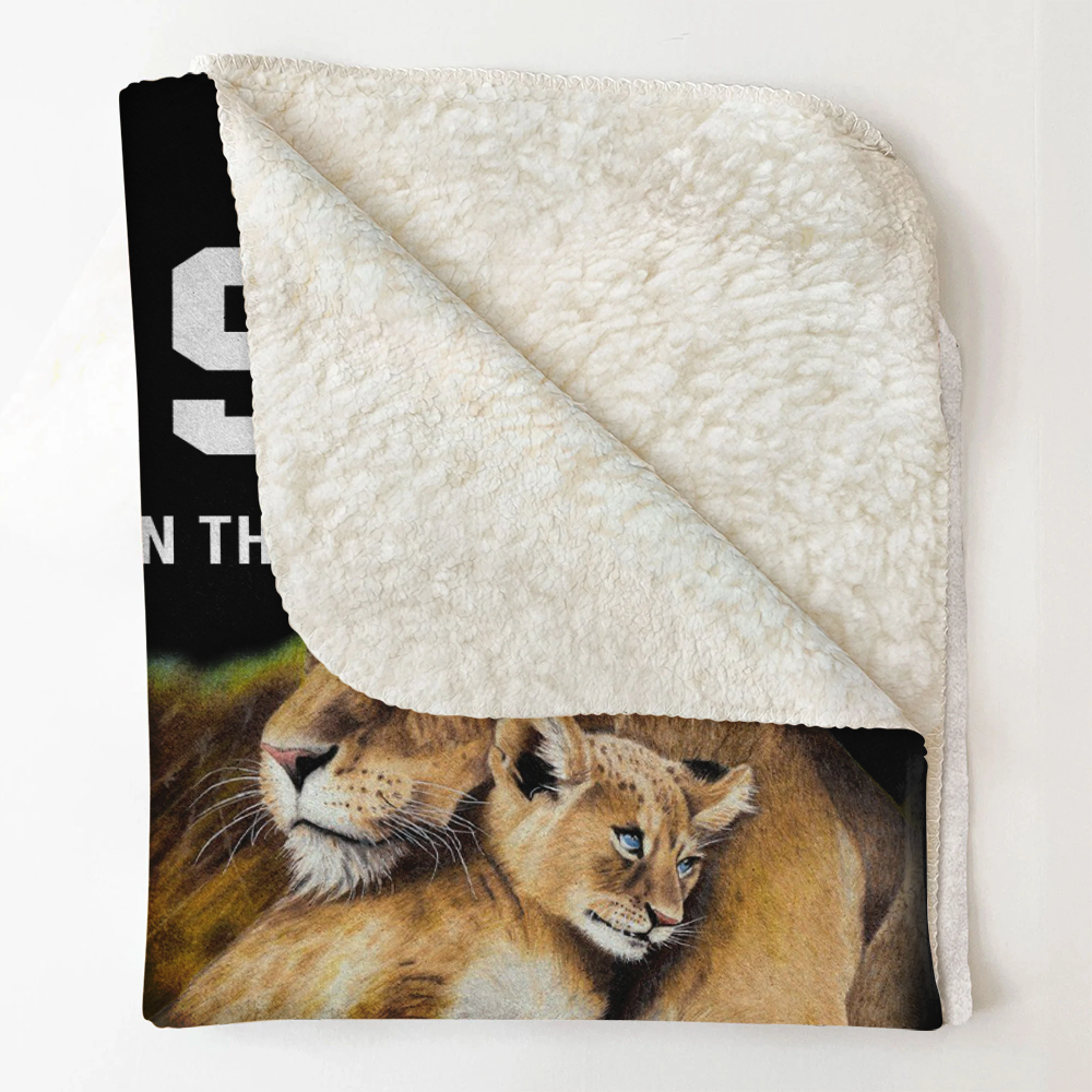 Gift For Son Blanket, To My Son Be Brave Lion Mom Live Preview