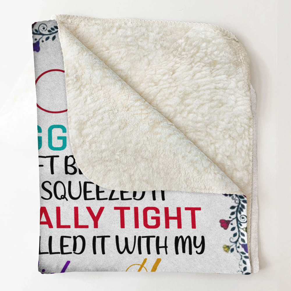Personalized Gift For Niece Blanket, to My Niece I Hugged This Soft Blanket Colorful Tree
