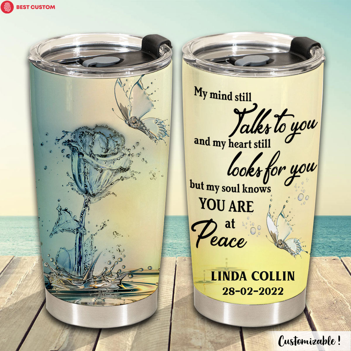 My Mind Still Talks To You - Personalized Tumbler - Memorial