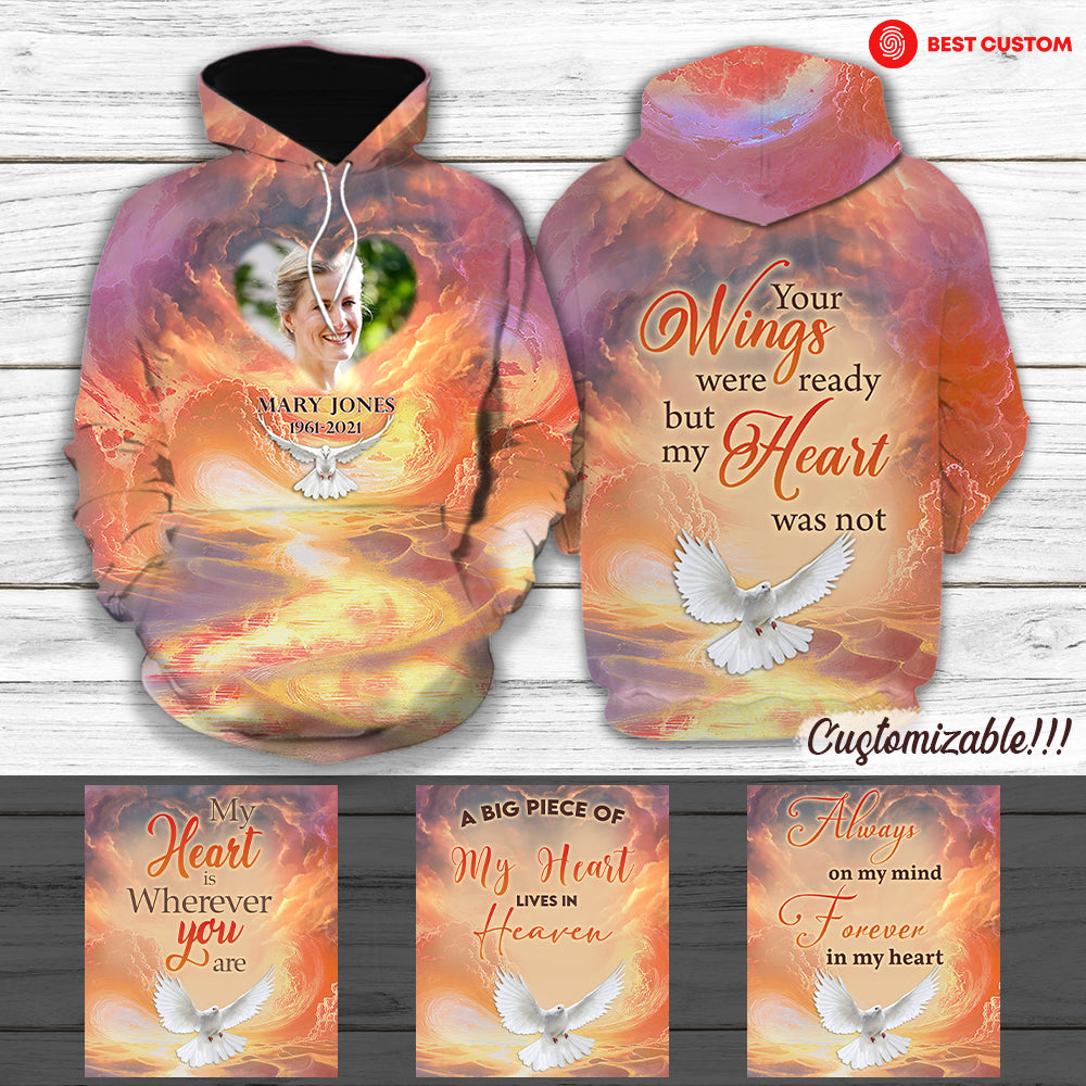 Loving Memory Forever In My Heart Personalized 3D All Over Print Shirt Memorial