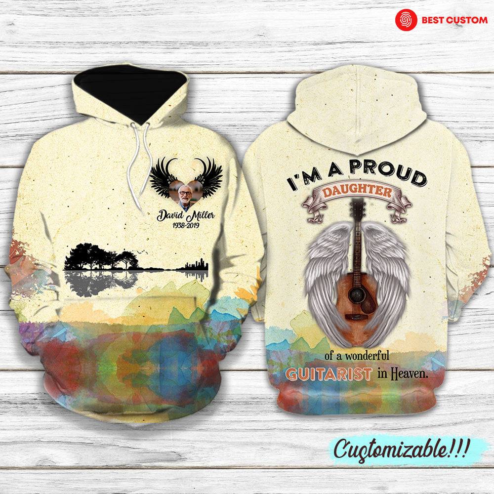 A Wonderful Guitarist In Heaven - Personalized Photo 3D All Over Print Shirt - Memorial