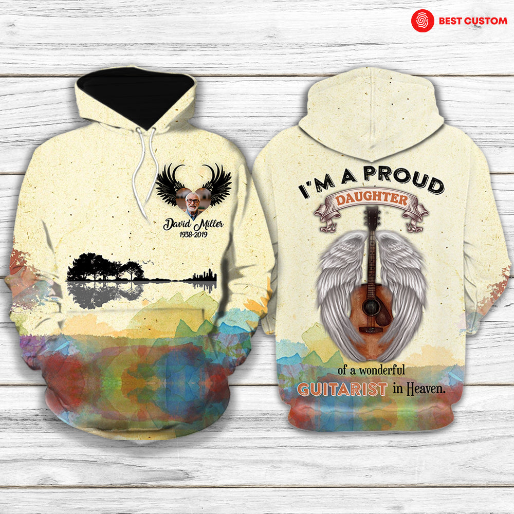 A Wonderful Guitarist In Heaven - Personalized Photo 3D All Over Print Shirt - Memorial