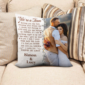Upload Photo, We're A Team Personalized Pillow BannerPillowgg_2a2a540f-82db-4434-ae7c-8442f1920f8a.jpg?v=1639988381