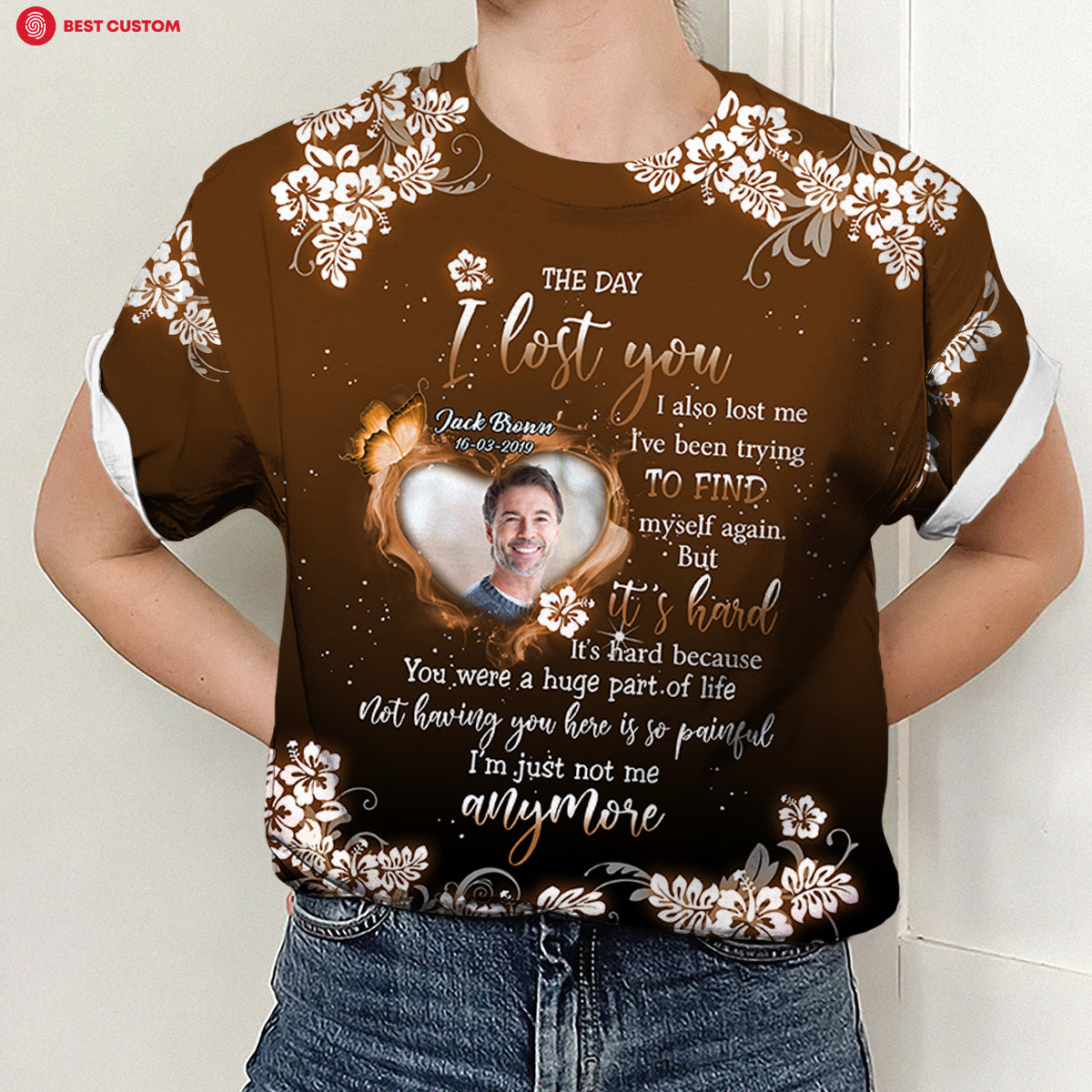 The Day I Lost You Personalized Photo 3D All Over Print Shirt Memorial