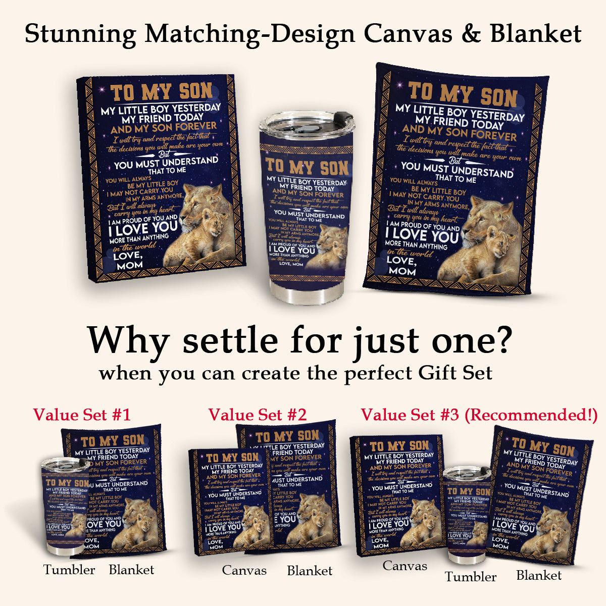 Gift For Son Blanket, To My Son When You Wrap Yourself Up In This, Letter From Lion Mom Live Preview