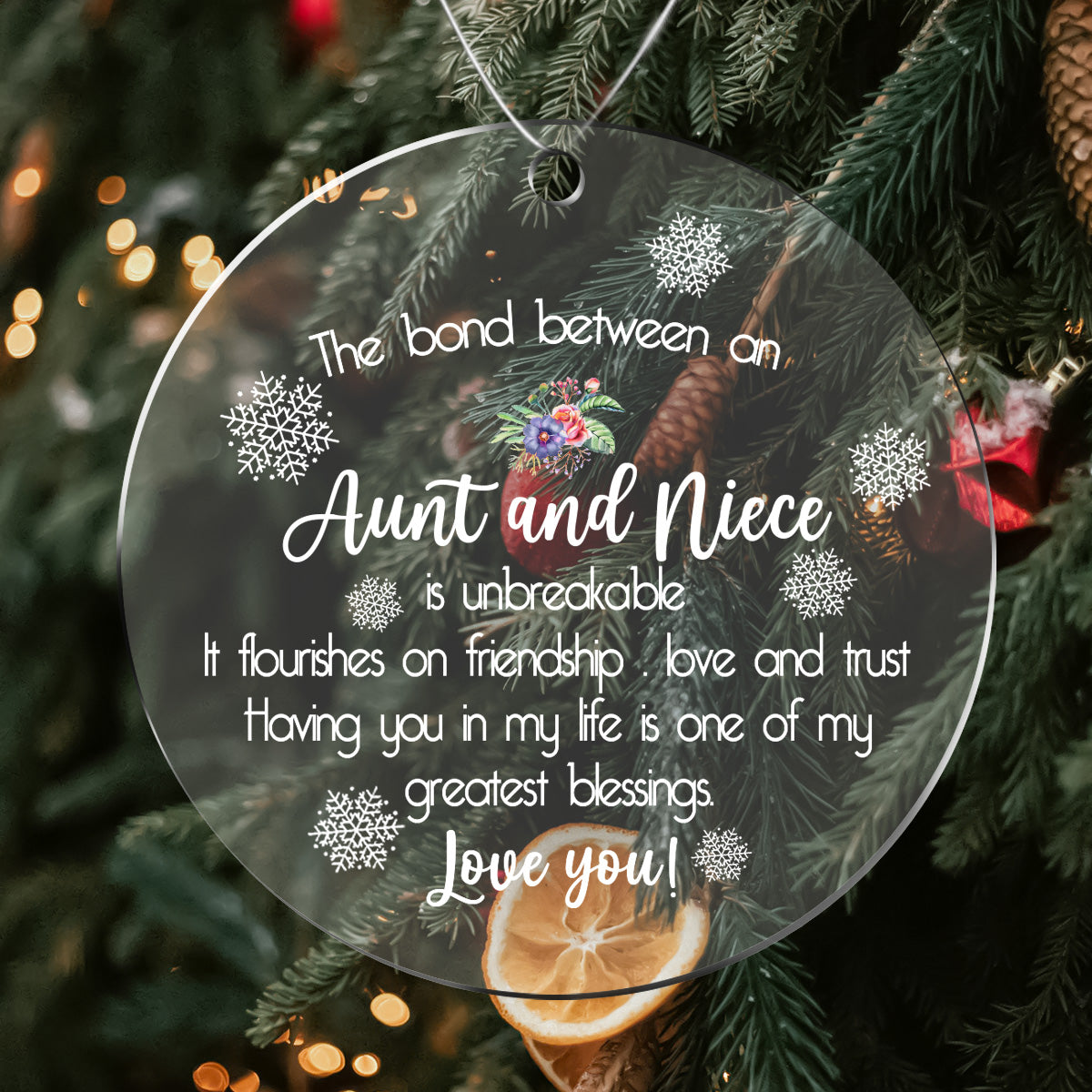 The Bond Between An Aunt And Niece Ornament Christmas Gift Birthday Gift For For Niece