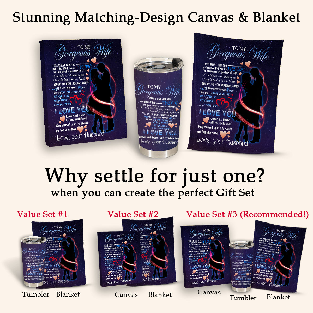 Gift For Wife Blanket, To My Gorgeous Wife I Fell In love With You - Love From Husband