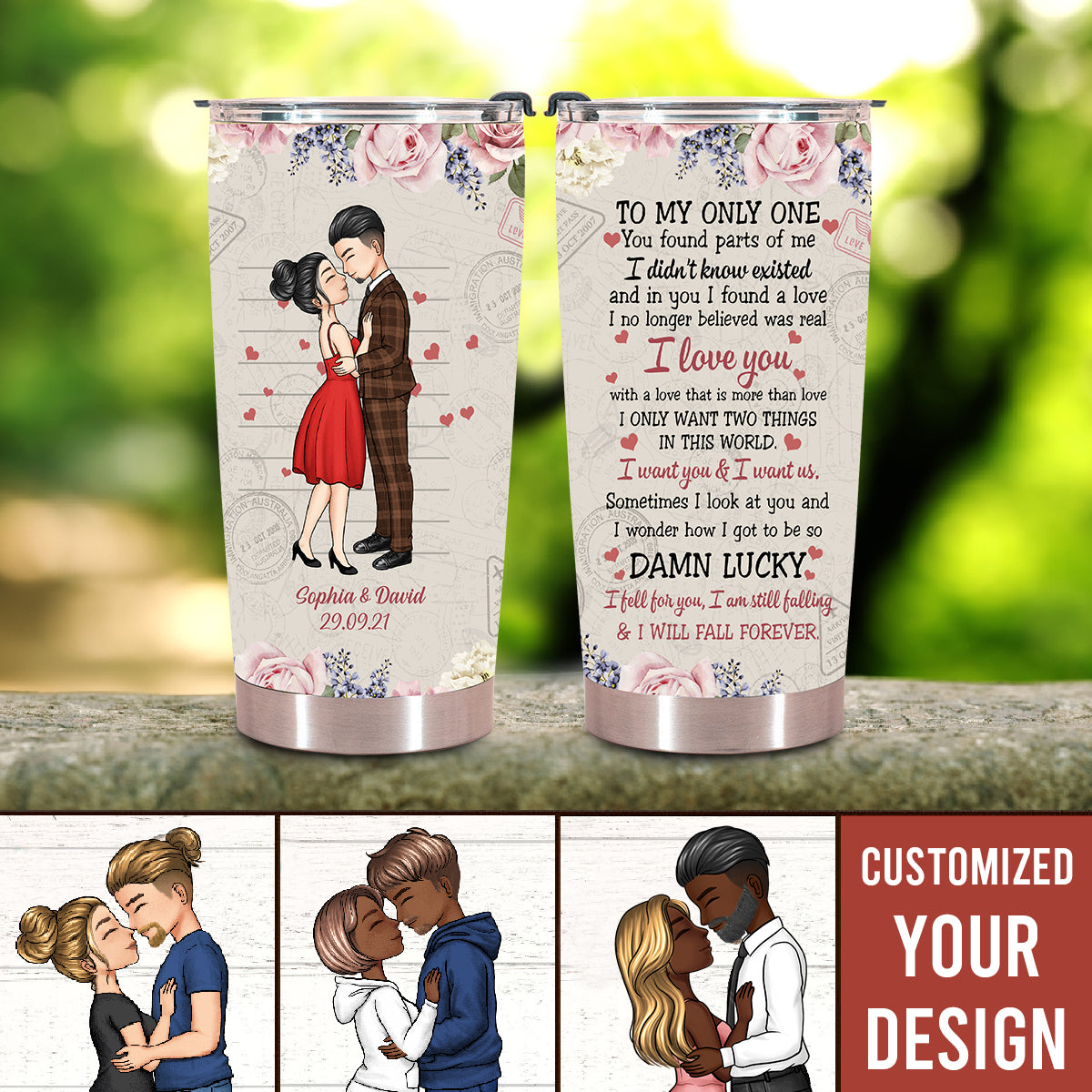 To My Only One - Anniversary, Gift For Spouse, Lover, Husband, Wife, Boyfriend, Girlfriend Tumbler - Gift For Couple