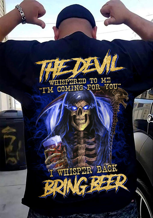 The Devil Whispered To Me  Back Design Apparel - Gift For Friends