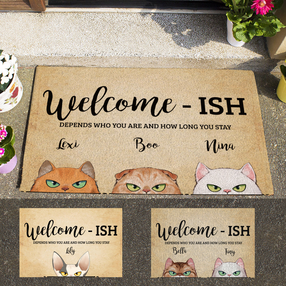  Irritated Cat, Welcome-ish Depends Who you are  Personalized Doormat Banner_doormat__Irritated_Cat_Welcome-ish_Depends_Who_you_are.jpg?v=1626666188