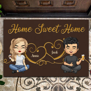 Home Sweet Home - Personalized Doormat - Gift For Couple