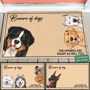 Beware Of Dogs- Personalized Doormat - Funny Gift For Dog Lovers