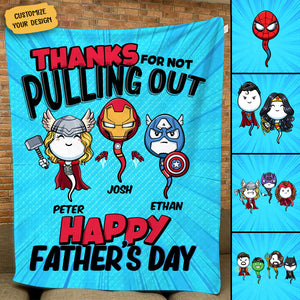 Multiverse Thanks For Not Pulling Out - Personalized Blanket - Father's Day, Funny, Birthday Gift For Dad, Husband BannerfbMultiverseThanksForNotPullingOut-PersonalizedBlanket-Father_sDay_Funny_BirthdayGiftForDad_Husband_331737be-1610-4989-87d6-fe12f6061865.jpg?v=1683700507