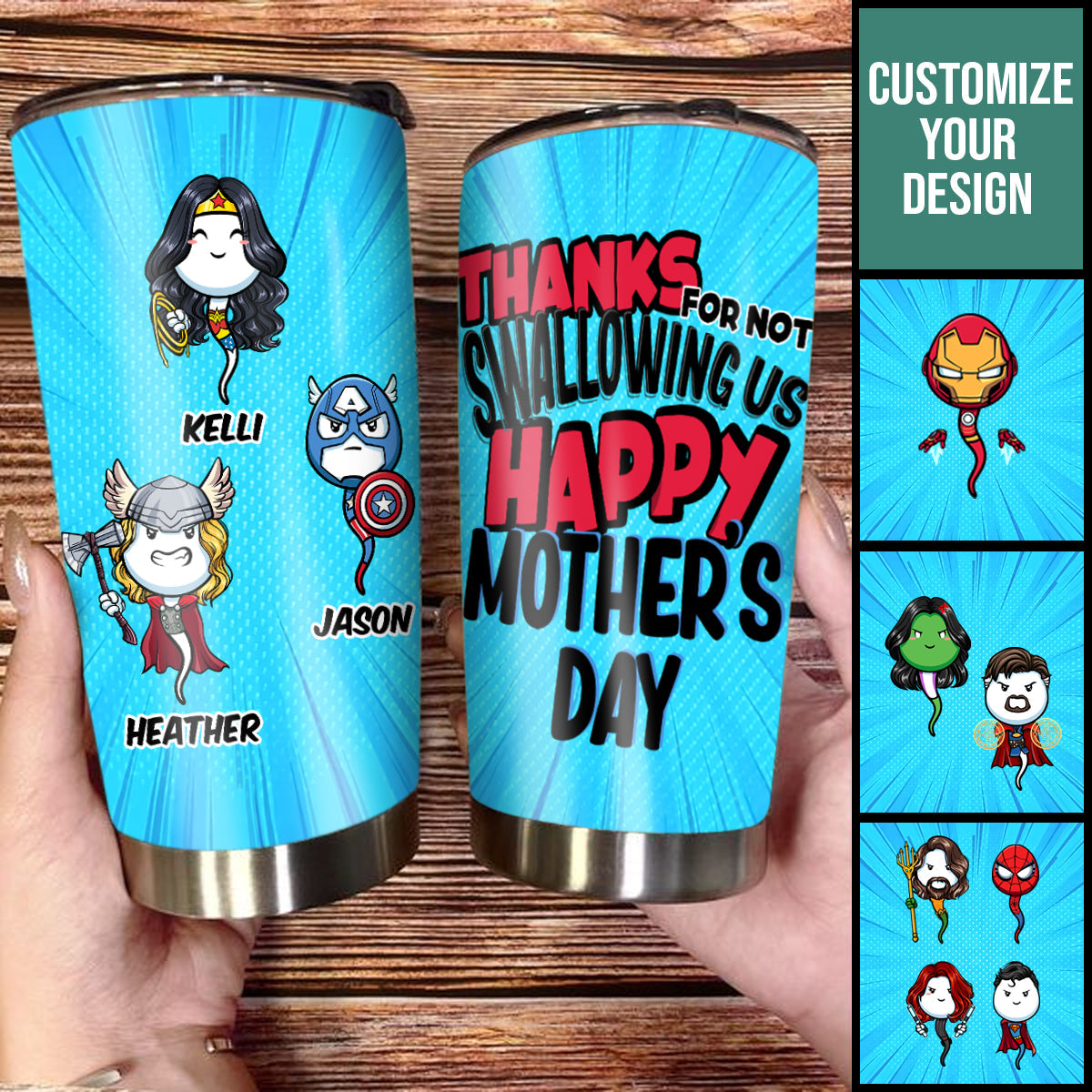 Multiverse Thanks For Not Swallowing Us - Personalized Tumbler - Mother's Day, Funny, Birthday Gift For Mom, Mother, Wife BannerfbThanksfornotswallowingusTumbler.jpg?v=1683211048