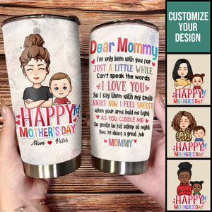 Dear Mommy Happy 1St Mother's Day - Personalized Tumbler - Gift For Soon To Be Mom, Newborn Mom, Mama