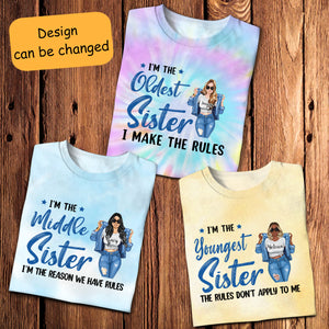 Sister Makes The Rules Personalized 3D All Over Print Shirt Gift For Sister