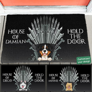 Dog Throne Bend The Knee - Personalized Doormat - Funny, Birthday Gift For Dog Lovers