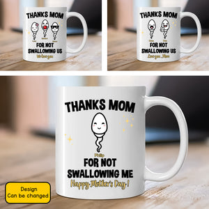 Thanks Mom Personalized Mug Gift For Mom