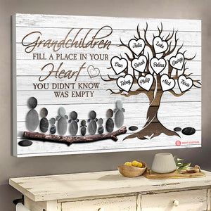 Fill A Place In Your Heart Personalized Canvas Grandparents Gift