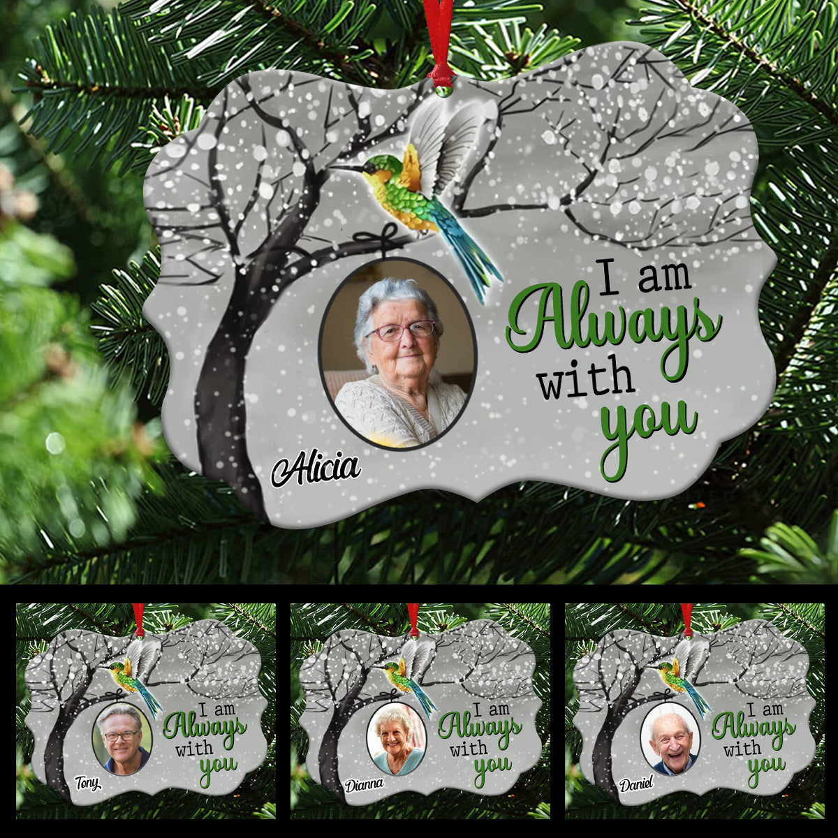 Hummingbird I Am Always With You Memorial Personalized Custom Shape Ornament Memorial Gift Bannergg_60a4368f-036d-428e-a2be-17a14013ded9.jpg?v=1663141218