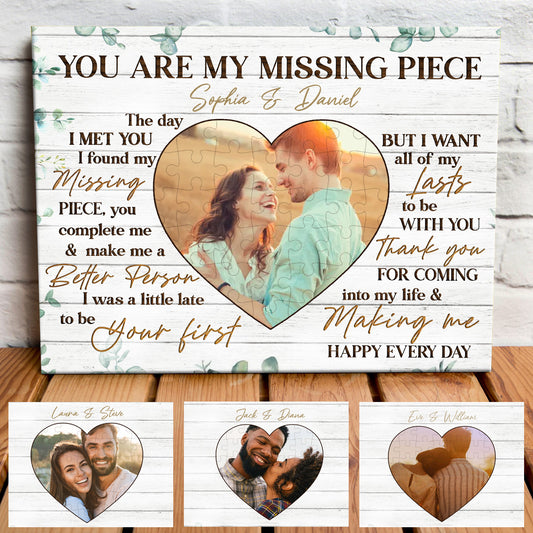 You Are My Missing Piece Couple Custom Photo Personalized Poster-Canvas Gift For Couple