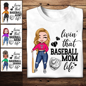 Livin' That Baseball Mom Life Personalized Shirt Gift For Mom