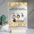 Sisters Will Always Be Connected By Heart - Personalized Acrylic Plaque - Loving, Birthday Gift For Sisters