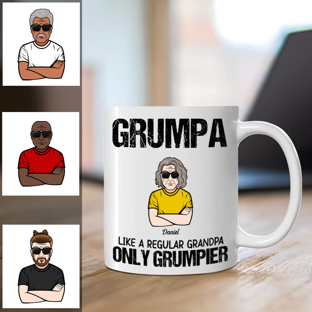 Grumpa Only Grumpier Custom Mug Gift For Grandfather