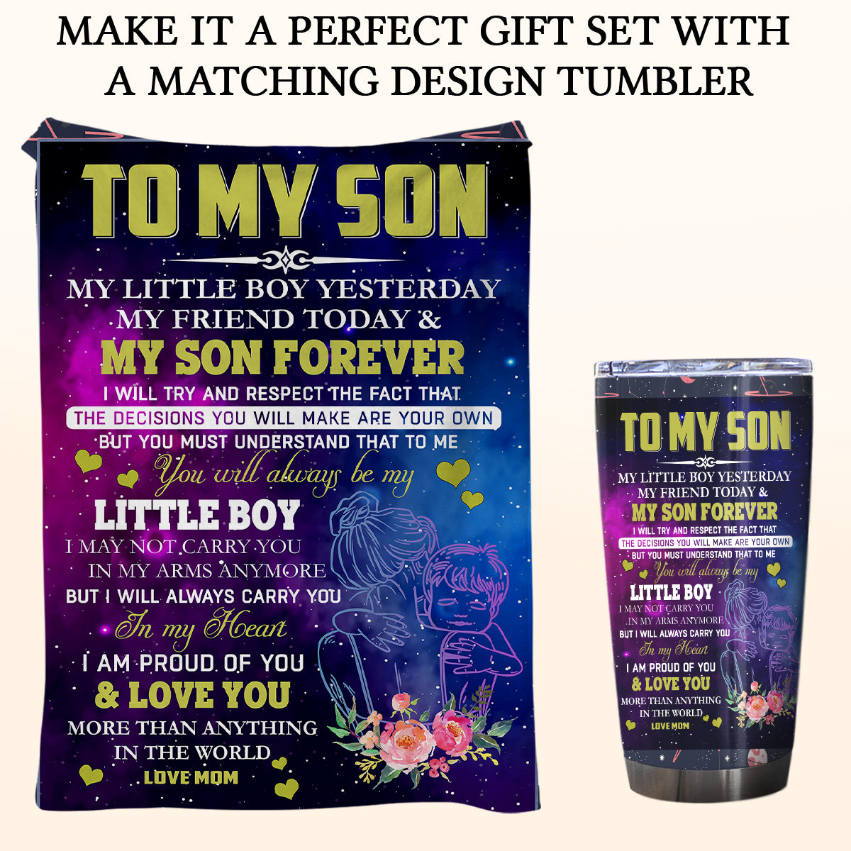 Son Blanket  From Mom To My Son My Little Boy Yesterday My Friend Today And My Son Forever Fleece Blanket