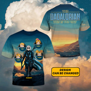 The Dadalorian This Is The Way Personalized 3D All Over Print Shirt Gift For Father