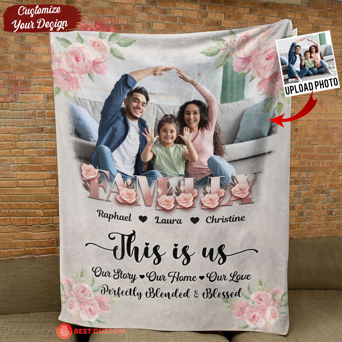 This Is Us, Our Story - Our Home - Our Love Personalized Blanket, Mother's Day, Father's Day Gift For Family Bn-fb-Fix1.jpg?v=1677209791