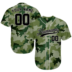Customized Baseball Jersey - Baseball Fan Anniversary Gift - Veteran Salute To Service Camouflage - Father's Day Gift For Baseball Fan BJC2