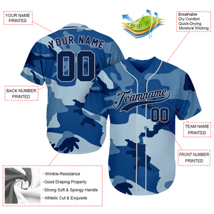 Custom Mens Baseball Jerseys - Baseball Fan Birthday Gifts - Veteran Salute To Service Camouflage - Father's Day Gift Ideas Baseball BJC3