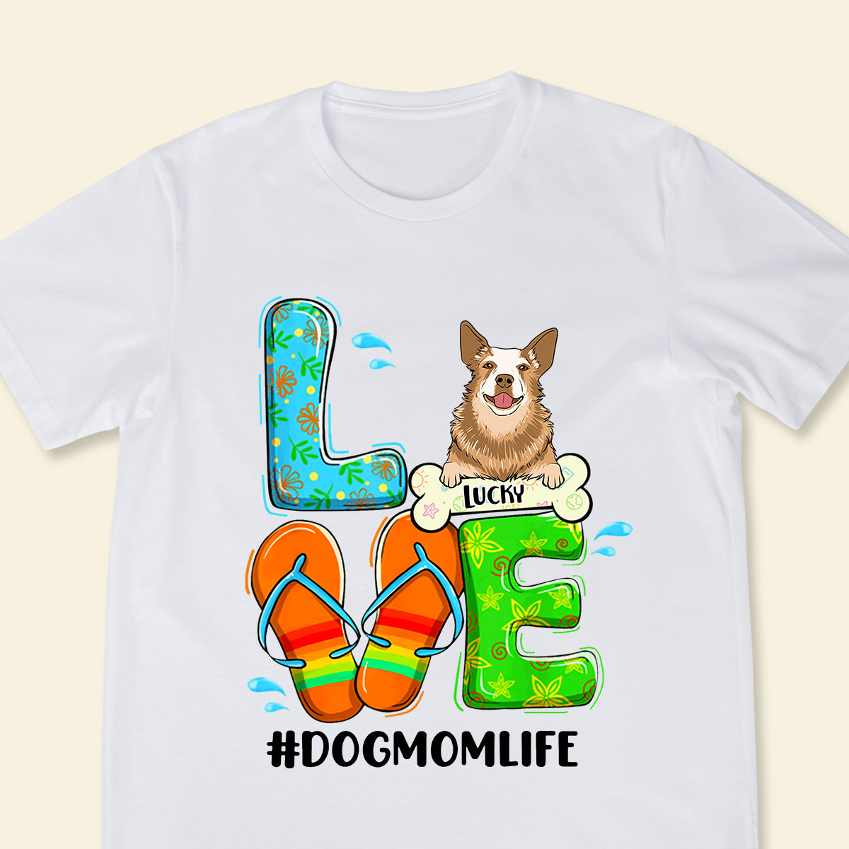 Dog Mom Beach - Personalized Apparel - Gift For Dog Lovers, Summer Vacation DogMomBeach-3.jpg?v=1688617823