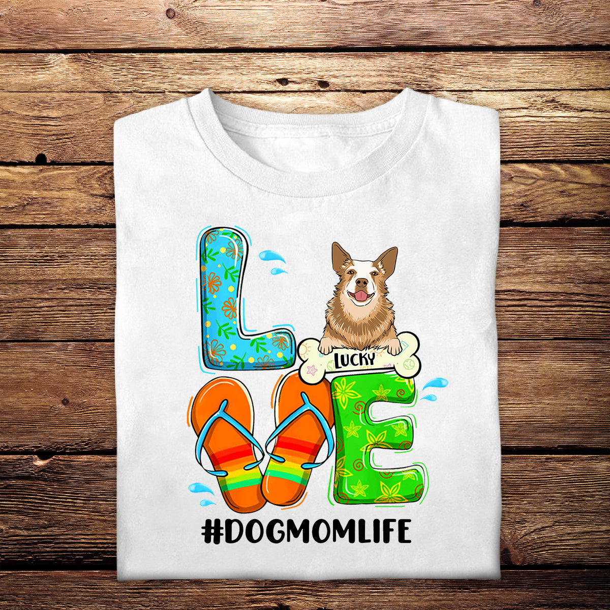 Dog Mom Beach - Personalized Apparel - Gift For Dog Lovers, Summer Vacation DogMomBeach-4.jpg?v=1688617823