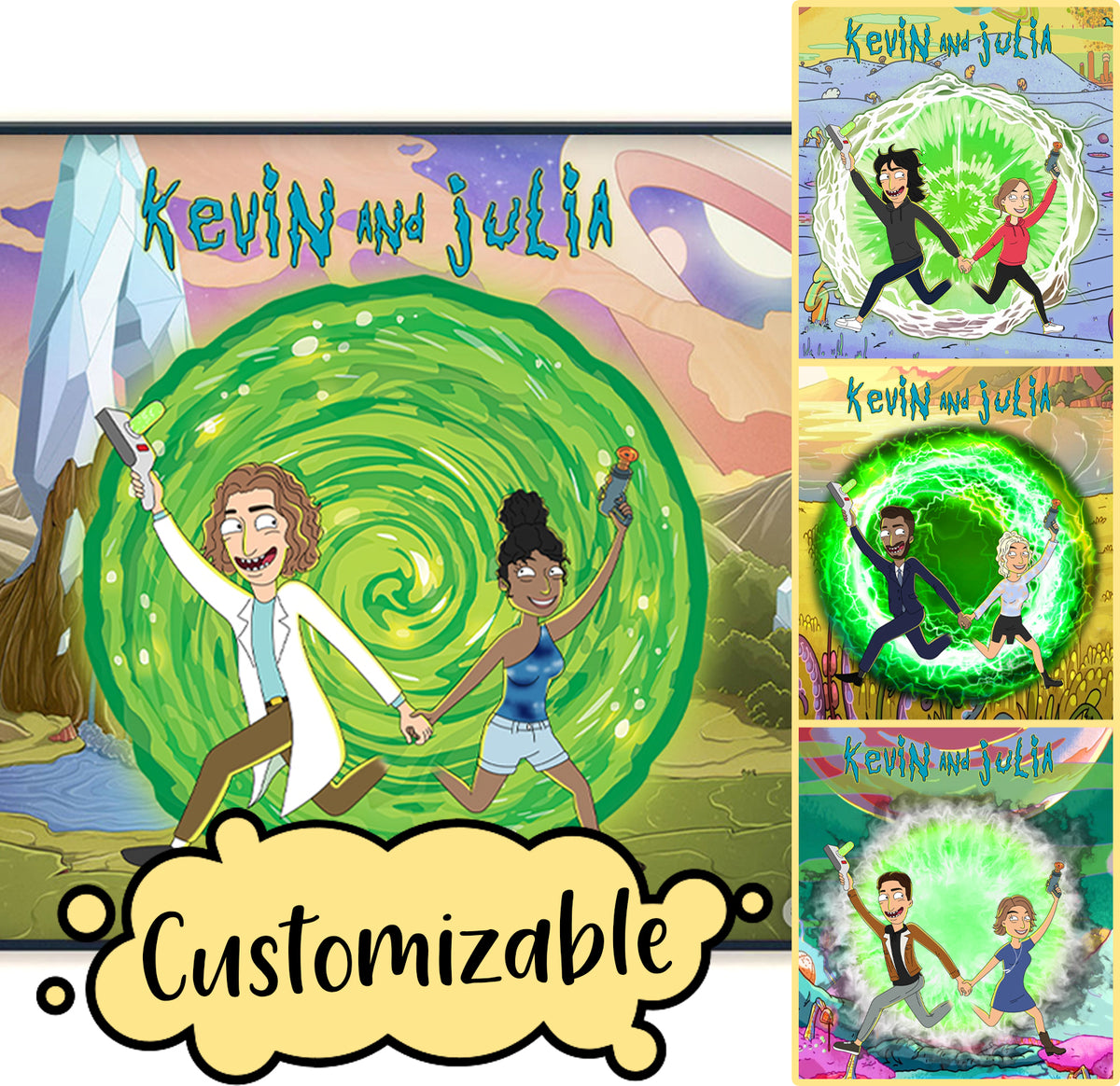 Adventures Universes R And M - Personalized Canvas - Gift For Couple