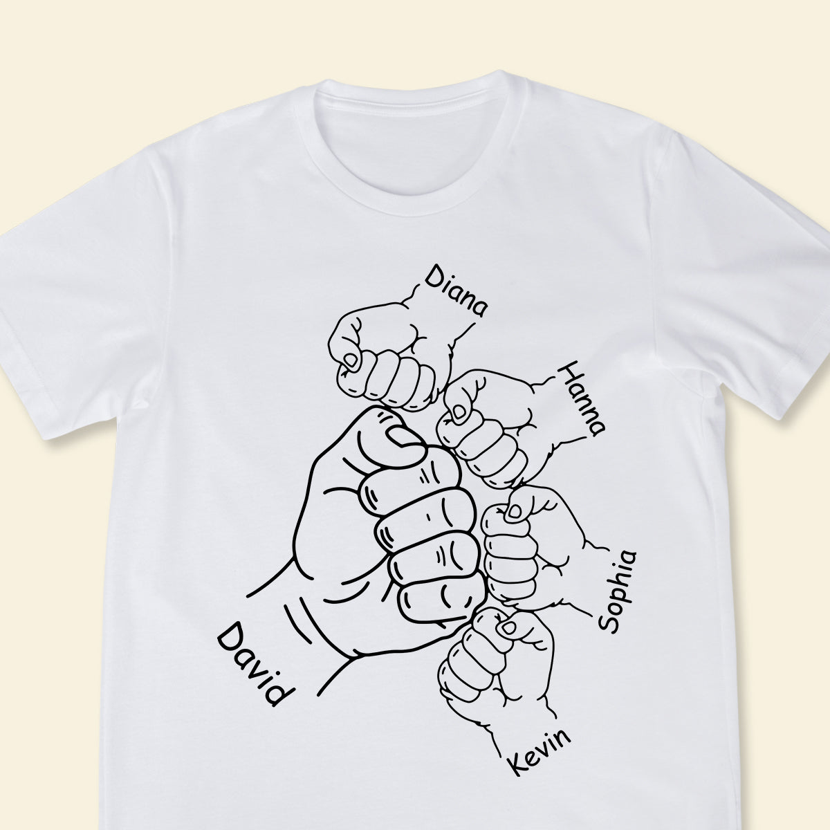 Father & Kids Fist Bump - Personalized Apparel - Gift For Father, Daddy, Dad, Father's Day Father_KidsFistBump-4.jpg?v=1683176547