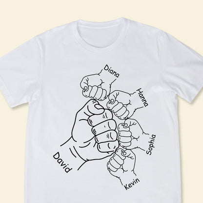 Father & Kids Fist Bump - Personalized Apparel - Gift For Father, Daddy, Dad, Father's Day Father_KidsFistBump-4.jpg?v=1683176547