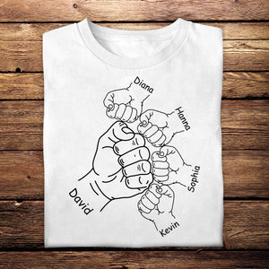 Father & Kids Fist Bump - Personalized Apparel - Gift For Father, Daddy, Dad, Father's Day Father_KidsFistBump-6.jpg?v=1683176547