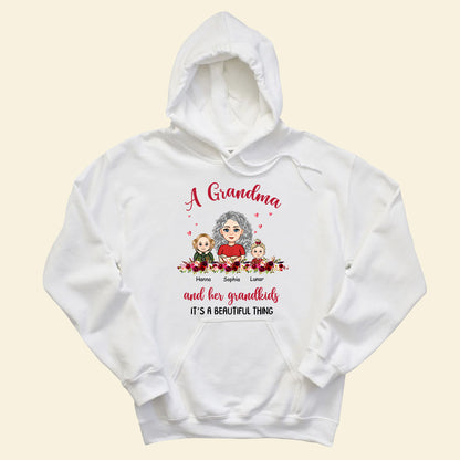 Grandma And Grandkids Beautiful Thing - Personalized Apprael - Gift For Mother, Gift For Grandma, Mother's Day