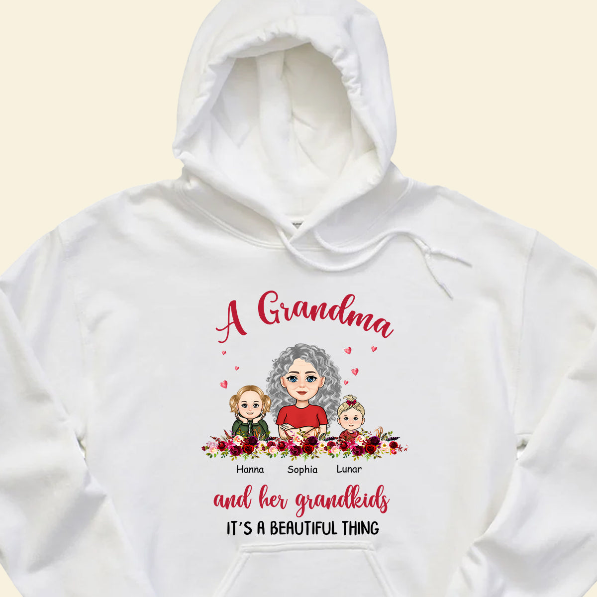Grandma And Grandkids Beautiful Thing - Personalized Apprael - Gift For Mother, Gift For Grandma, Mother's Day