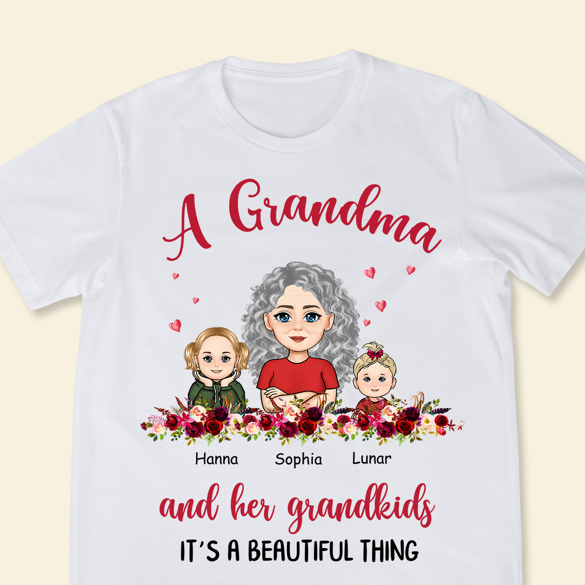 Grandma And Grandkids Beautiful Thing - Personalized Apprael - Gift For Mother, Gift For Grandma, Mother's Day