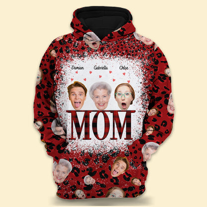 Hilarious 3D All Over Print Personalized Hoodie - Kids & Mom Faces - Best Personalized Mother's Day Gifts