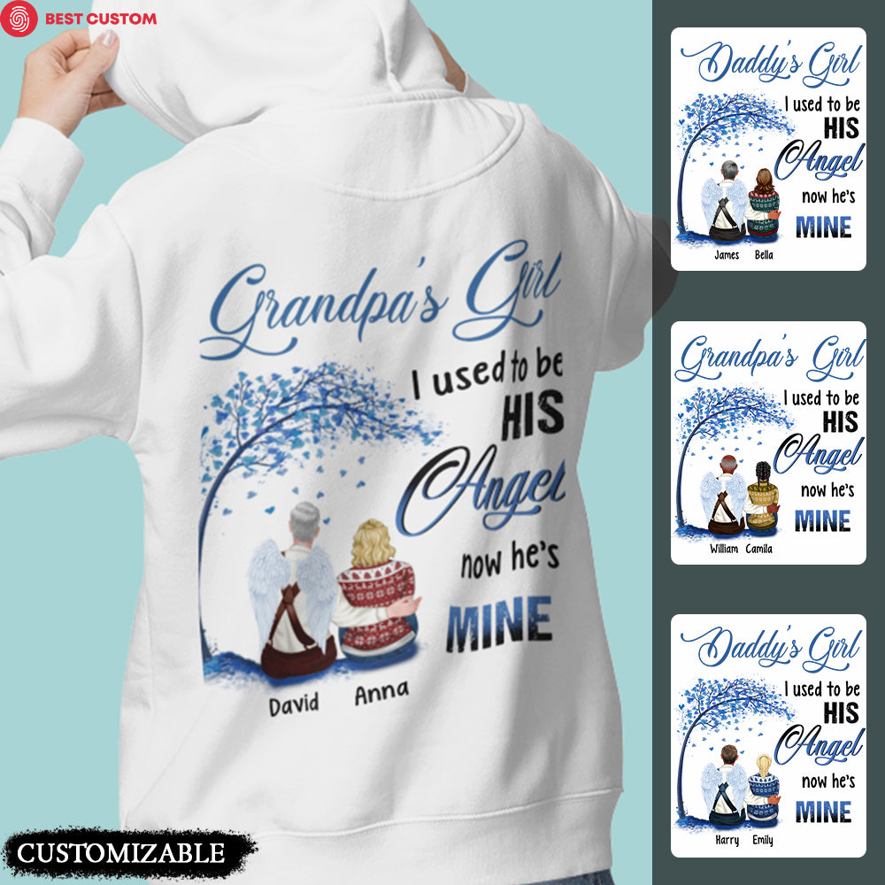 I Used To Be His Angle. Now He's Mine - Personalized Apparel Apparel - Memorial