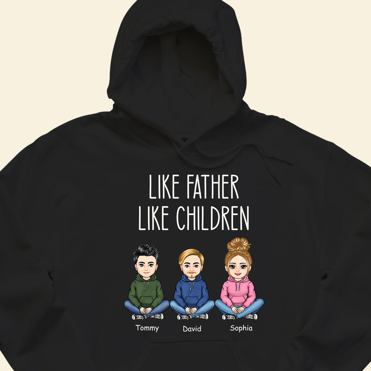 Like Father Like Daughter Like Son Sitting Together - Personalized Apprael - Father's Day, Gift For Father LIKEFA_2.jpg?v=1681891887