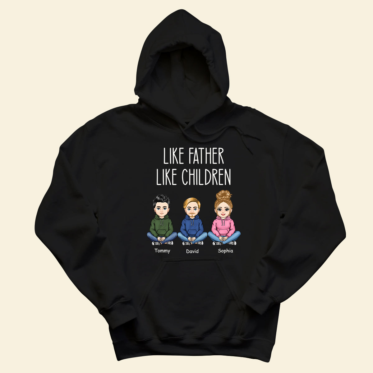 Like Father Like Daughter Like Son Sitting Together - Personalized Apprael - Father's Day, Gift For Father LIKEFA_4.jpg?v=1681891887