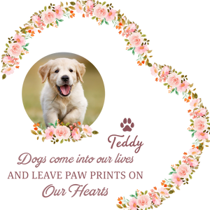 Memorial Personalized Acrylic Plaque For Dog - Leave Paw Prints On Our Hearts - Memorial Ideas For Loss Of Dog